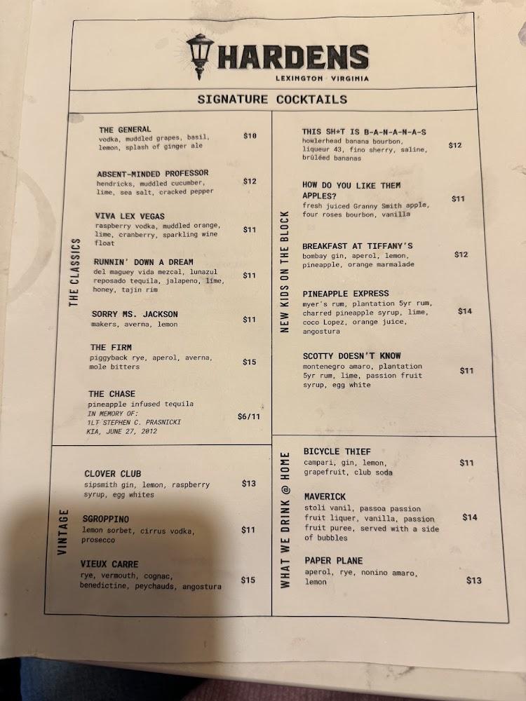 Hardens Menu image 4